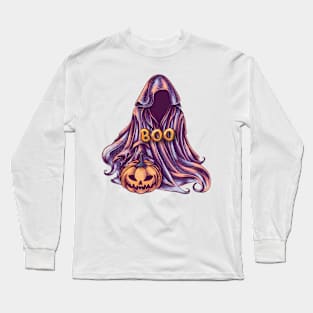 Halloween with ghost BOO Long Sleeve T-Shirt